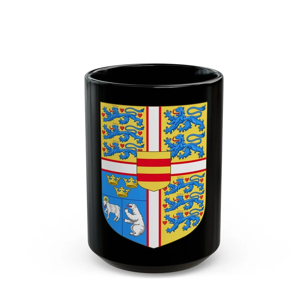 Royal arms of Denmark - Black Coffee Mug-15oz-Go Mug Yourself