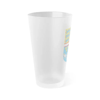 Royal arms of Denmark - Frosted Pint Glass 16oz - Go Mug Yourself