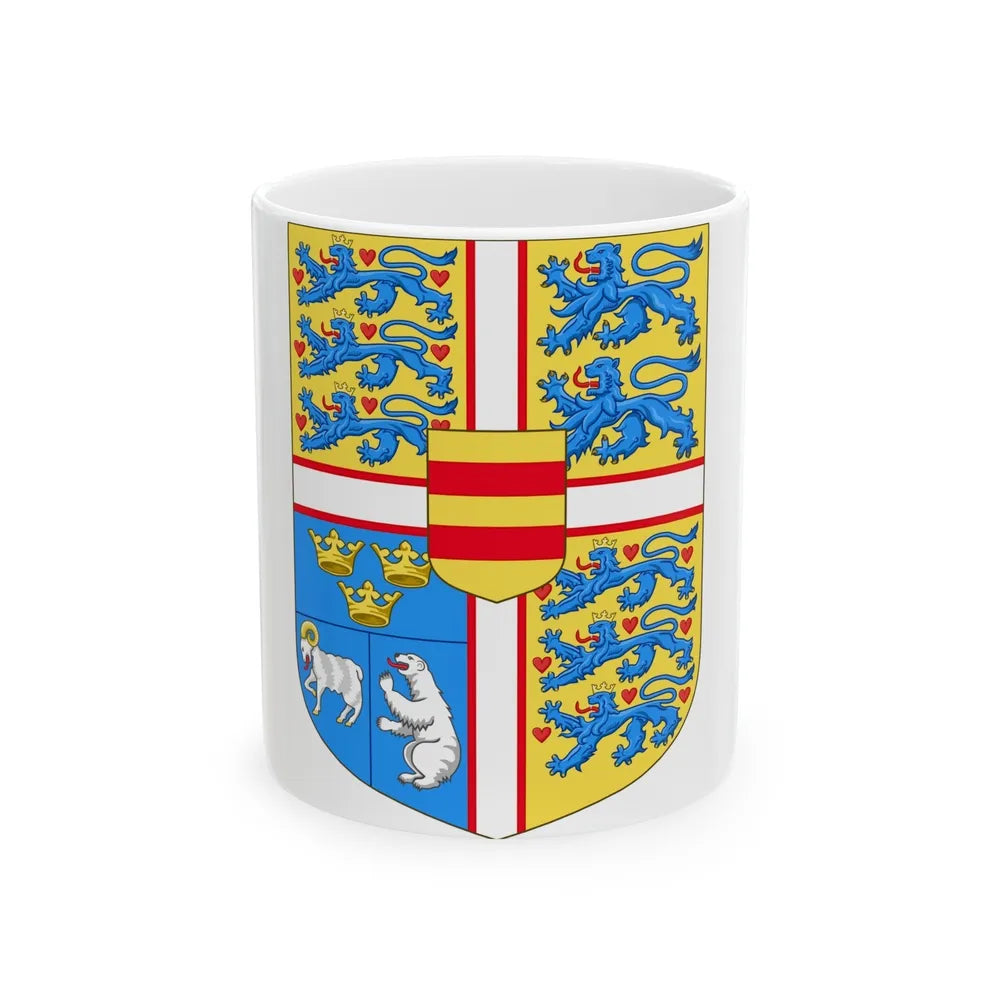 Royal arms of Denmark - White Coffee Mug-11oz-Go Mug Yourself