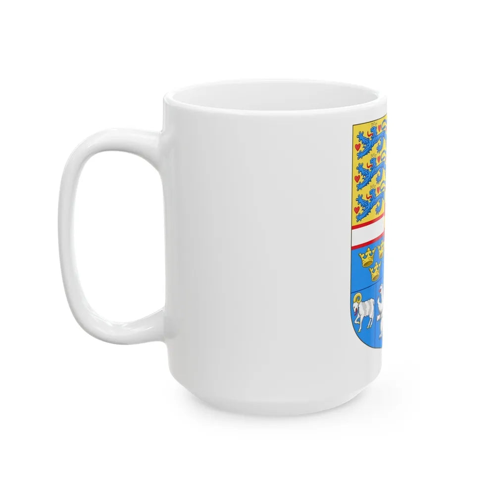 Royal arms of Denmark - White Coffee Mug-Go Mug Yourself