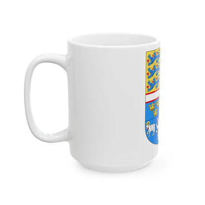 Royal arms of Denmark - White Coffee Mug-Go Mug Yourself