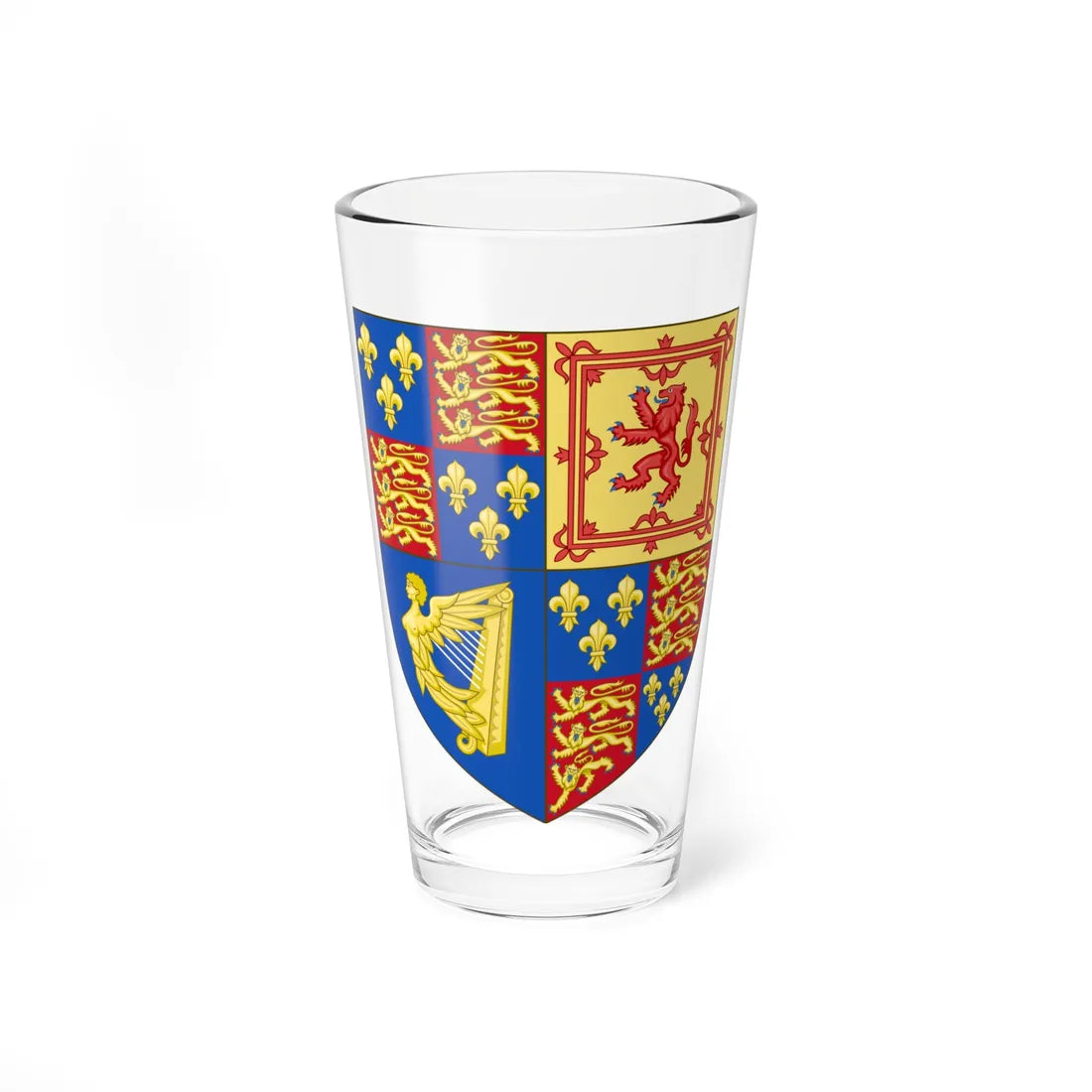 Royal Arms of England 1603-1707 (Ireland) (Coat of Arms) Pint Glass 16oz 16oz - Go Mug Yourself