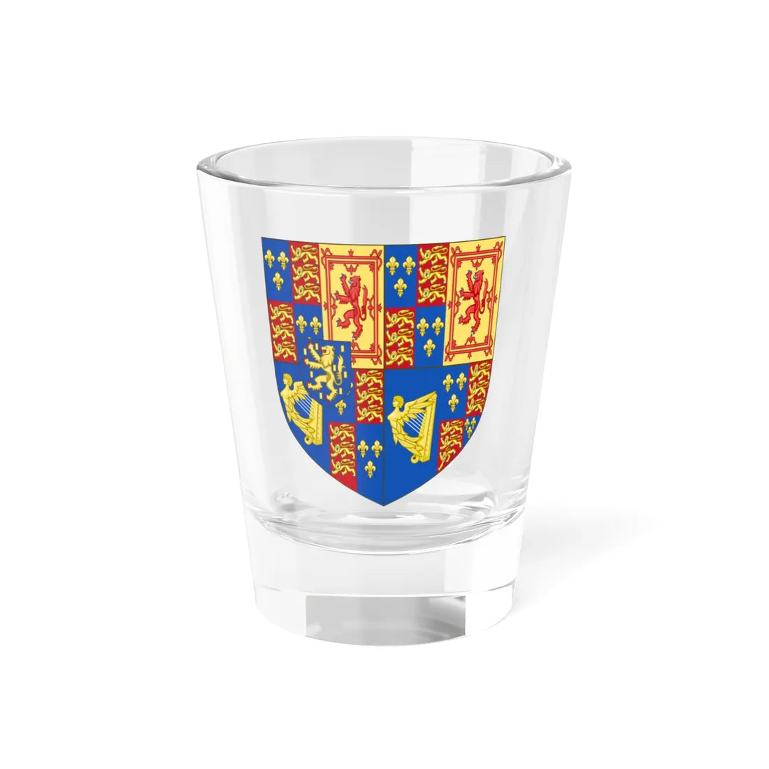 Royal Arms of England 1689-1694 (England) (Coat of Arms) Shot Glass 1.5oz 1.5oz - Go Mug Yourself