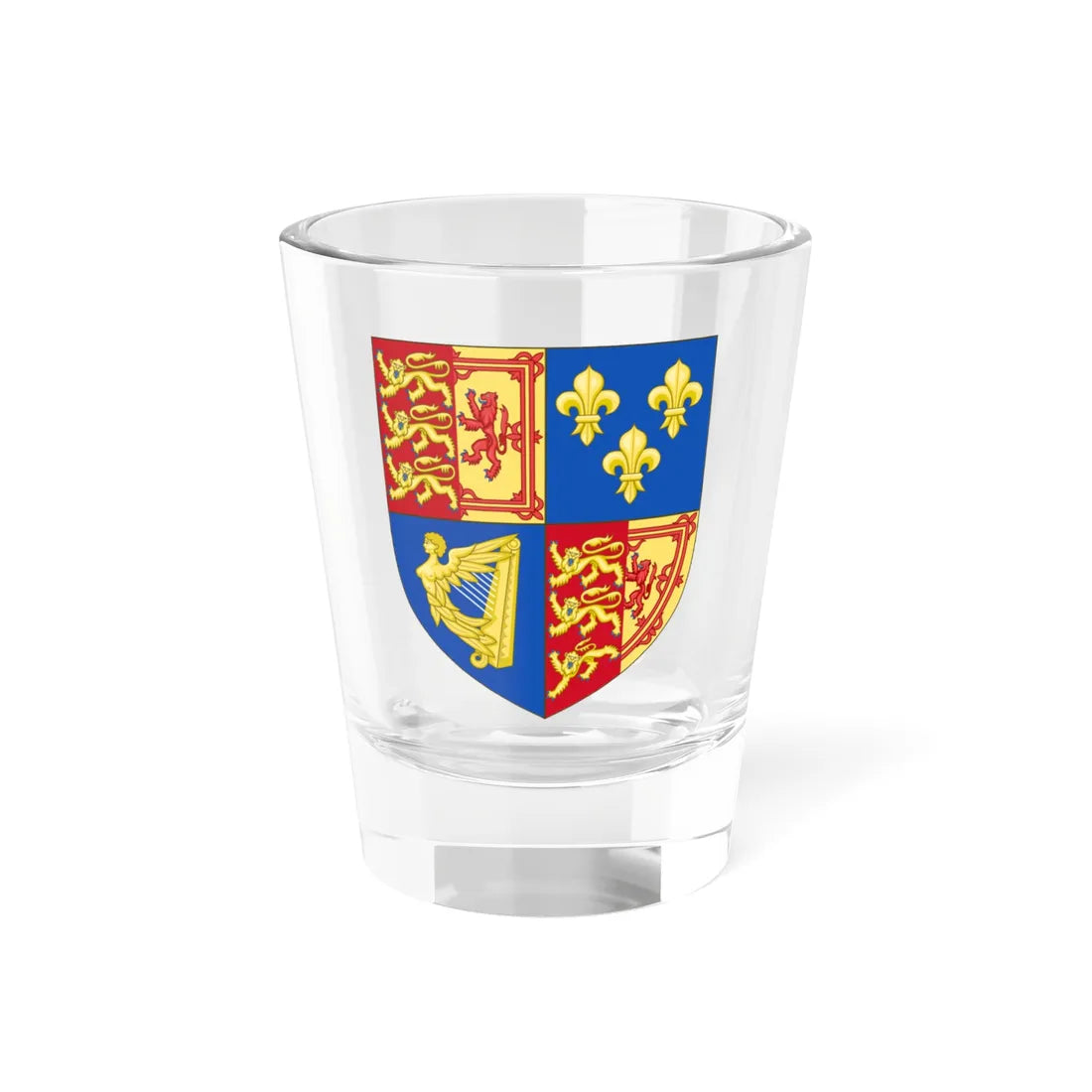 Royal Arms of Great Britain 1707-1714 (United Kingdom) (Coat of Arms) Shot Glass 1.5oz 1.5oz - Go Mug Yourself