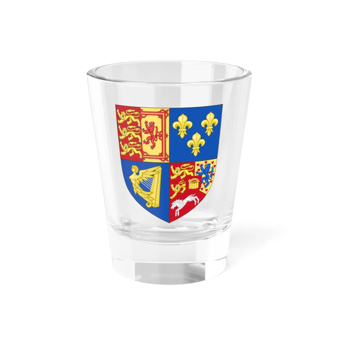 Royal Arms of Great Britain 1714-1801 (United Kingdom) (Coat of Arms) Shot Glass 1.5oz 1.5oz - Go Mug Yourself