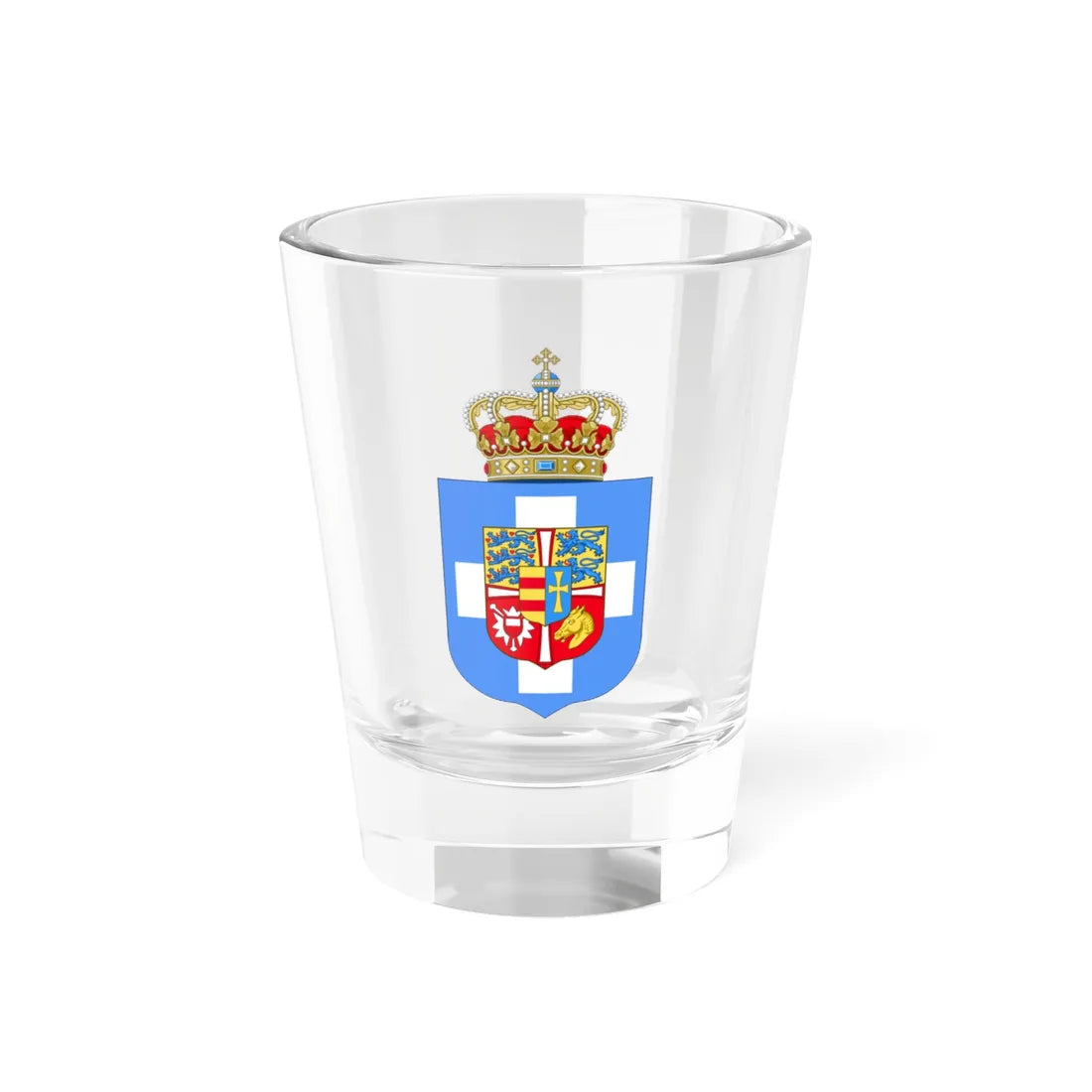 Royal Arms of Greece 1863-1936 (Greece) (Coat of Arms) Shot Glass 1.5oz 1.5oz - Go Mug Yourself
