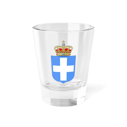 Royal Arms of Greece blue cross (Greece) (Coat of Arms) Shot Glass 1.5oz 1.5oz - Go Mug Yourself