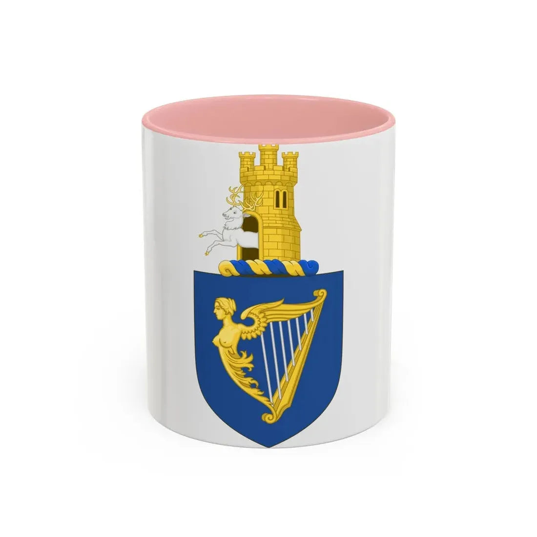 Royal arms of Ireland - Accent Coffee Mug 11oz Pink - Go Mug Yourself