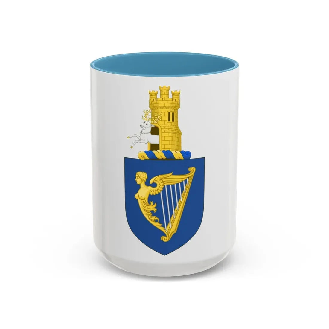 Royal arms of Ireland - Accent Coffee Mug 15oz Light Blue - Go Mug Yourself