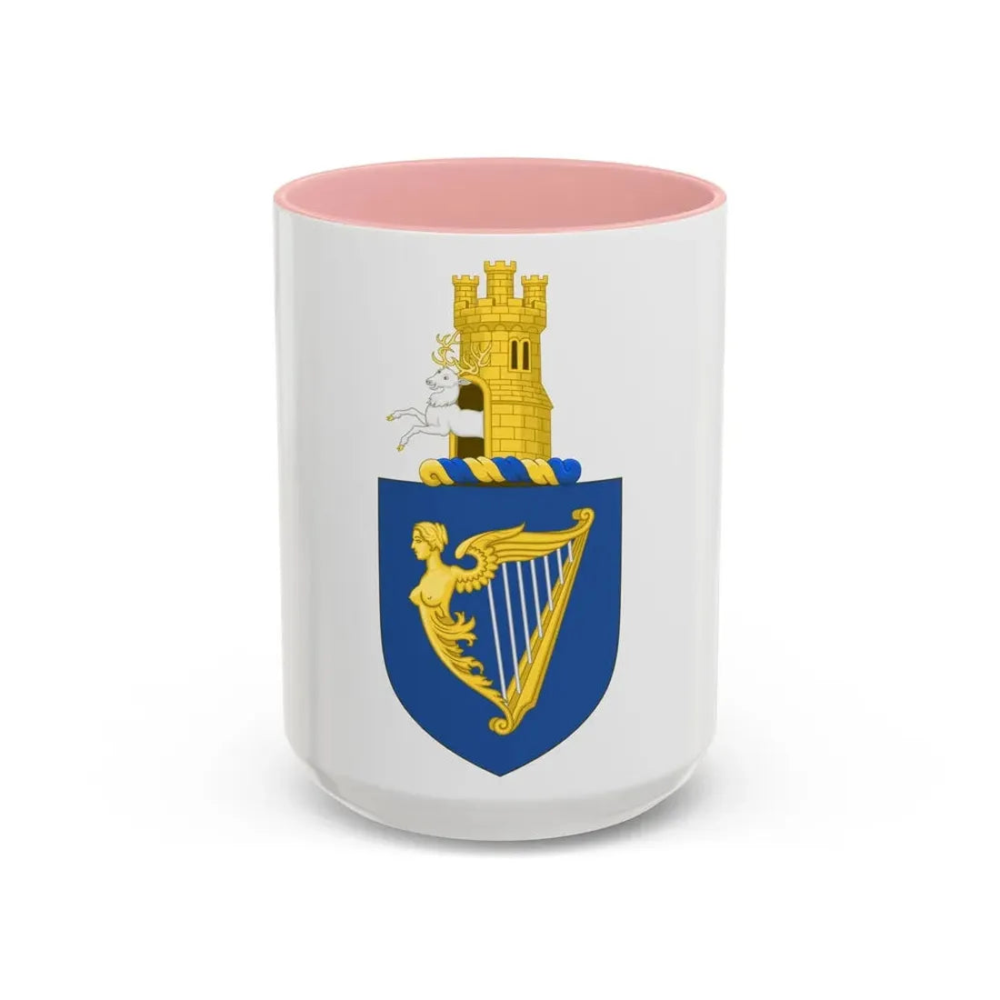 Royal arms of Ireland - Accent Coffee Mug 15oz Pink - Go Mug Yourself