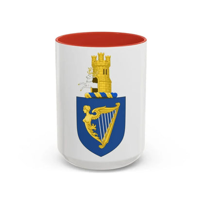 Royal arms of Ireland - Accent Coffee Mug 15oz Red - Go Mug Yourself