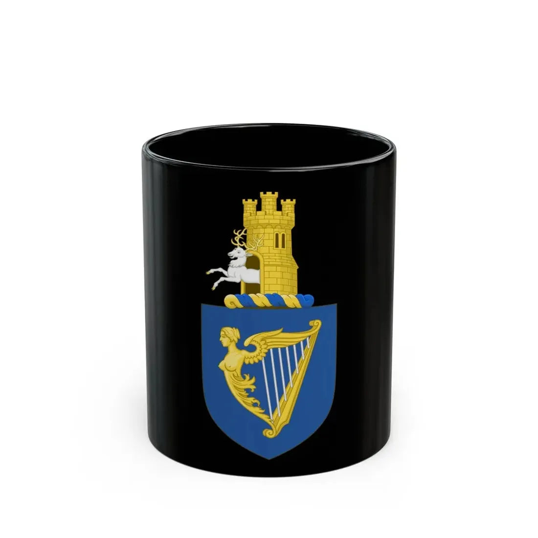 Royal arms of Ireland - Black Coffee Mug 11oz - Go Mug Yourself