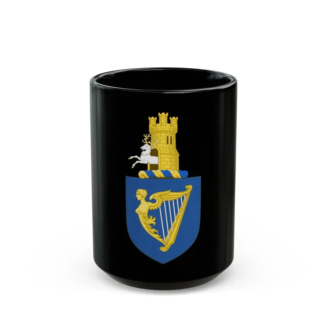 Royal arms of Ireland - Black Coffee Mug 15oz - Go Mug Yourself