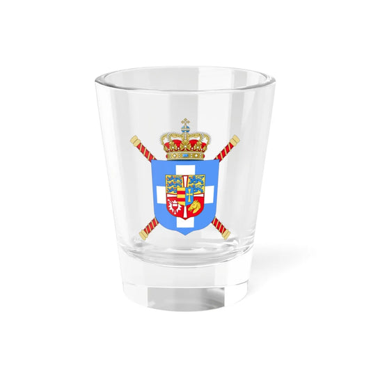 Royal Arms of King Constantine I of Greece (Greece) (Coat of Arms) Shot Glass 1.5oz 1.5oz - Go Mug Yourself