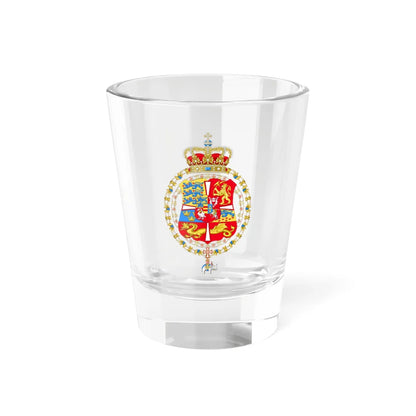 Royal Arms of King Frederick IV of Denmark and Norway (Denmark) (Coat of Arms) Shot Glass 1.5oz 1.5oz - Go Mug Yourself