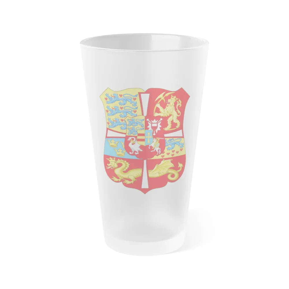 Royal Arms of Norway & Denmark (1559-1699) - Frosted Pint Glass 16oz-16oz-Frosted-Go Mug Yourself