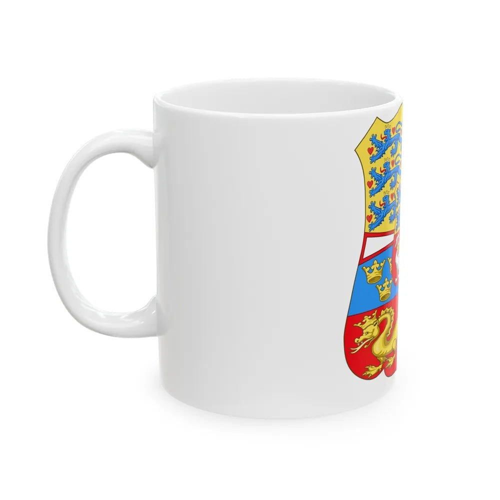 Royal Arms of Norway & Denmark (1559-1699) - White Coffee Mug-Go Mug Yourself