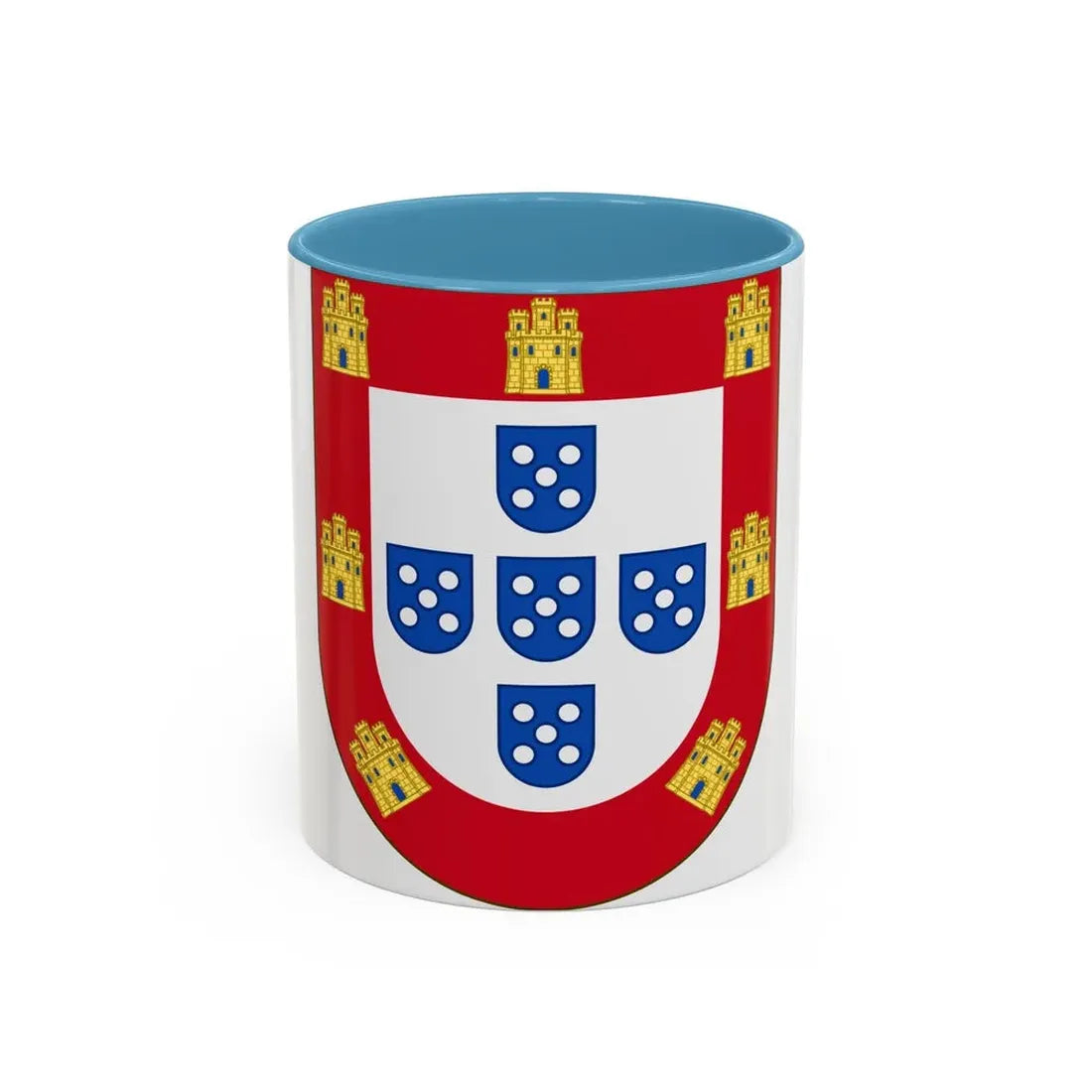 Royal Arms of Portugal - Accent Coffee Mug 11oz Light Blue - Go Mug Yourself