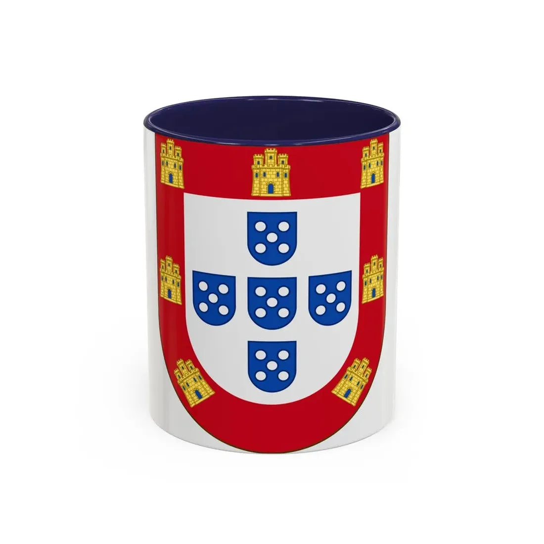 Royal Arms of Portugal - Accent Coffee Mug 11oz Navy - Go Mug Yourself