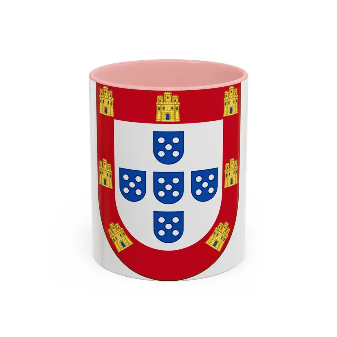Royal Arms of Portugal - Accent Coffee Mug 11oz Pink - Go Mug Yourself