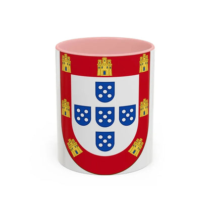 Royal Arms of Portugal - Accent Coffee Mug 11oz Pink - Go Mug Yourself