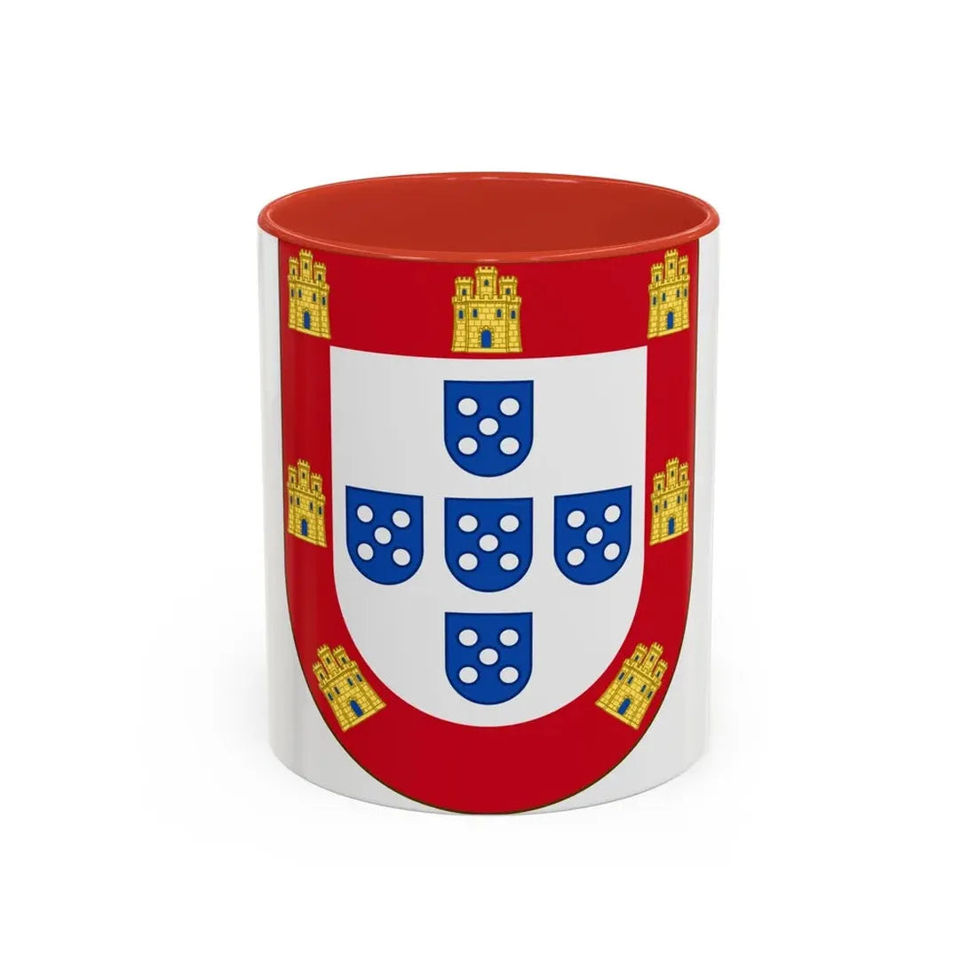 Royal Arms of Portugal - Accent Coffee Mug 11oz Red - Go Mug Yourself