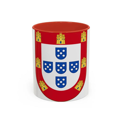 Royal Arms of Portugal - Accent Coffee Mug 11oz Red - Go Mug Yourself