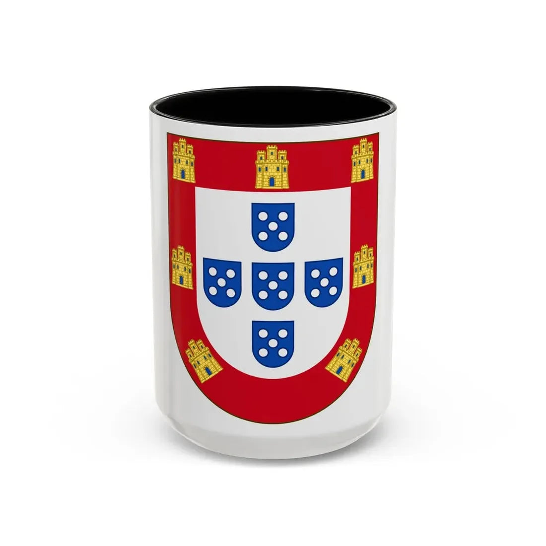 Royal Arms of Portugal - Accent Coffee Mug 15oz Black - Go Mug Yourself