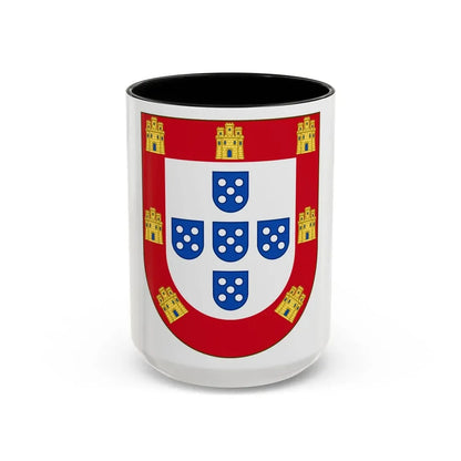 Royal Arms of Portugal - Accent Coffee Mug 15oz Black - Go Mug Yourself