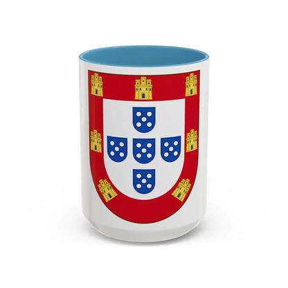 Royal Arms of Portugal - Accent Coffee Mug 15oz Light Blue - Go Mug Yourself