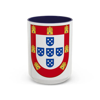Royal Arms of Portugal - Accent Coffee Mug 15oz Navy - Go Mug Yourself