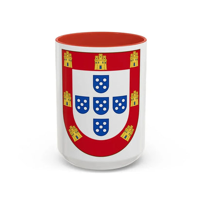 Royal Arms of Portugal - Accent Coffee Mug 15oz Red - Go Mug Yourself