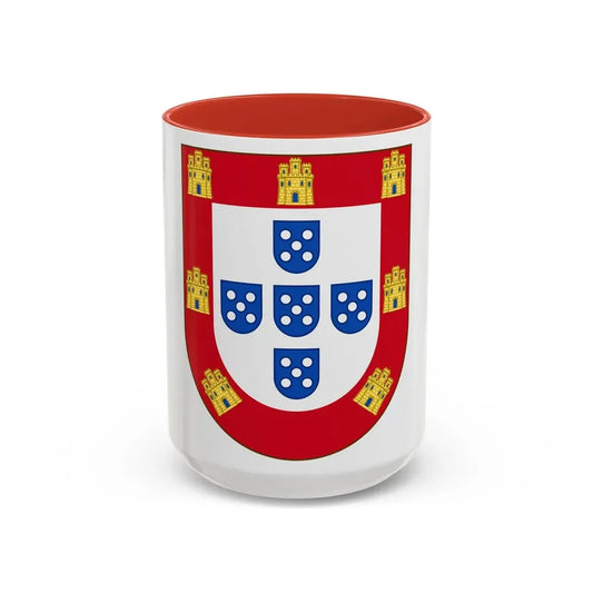 Royal Arms of Portugal - Accent Coffee Mug 15oz Red - Go Mug Yourself