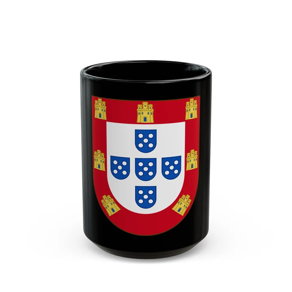 Royal Arms of Portugal - Black Coffee Mug-15oz-Go Mug Yourself