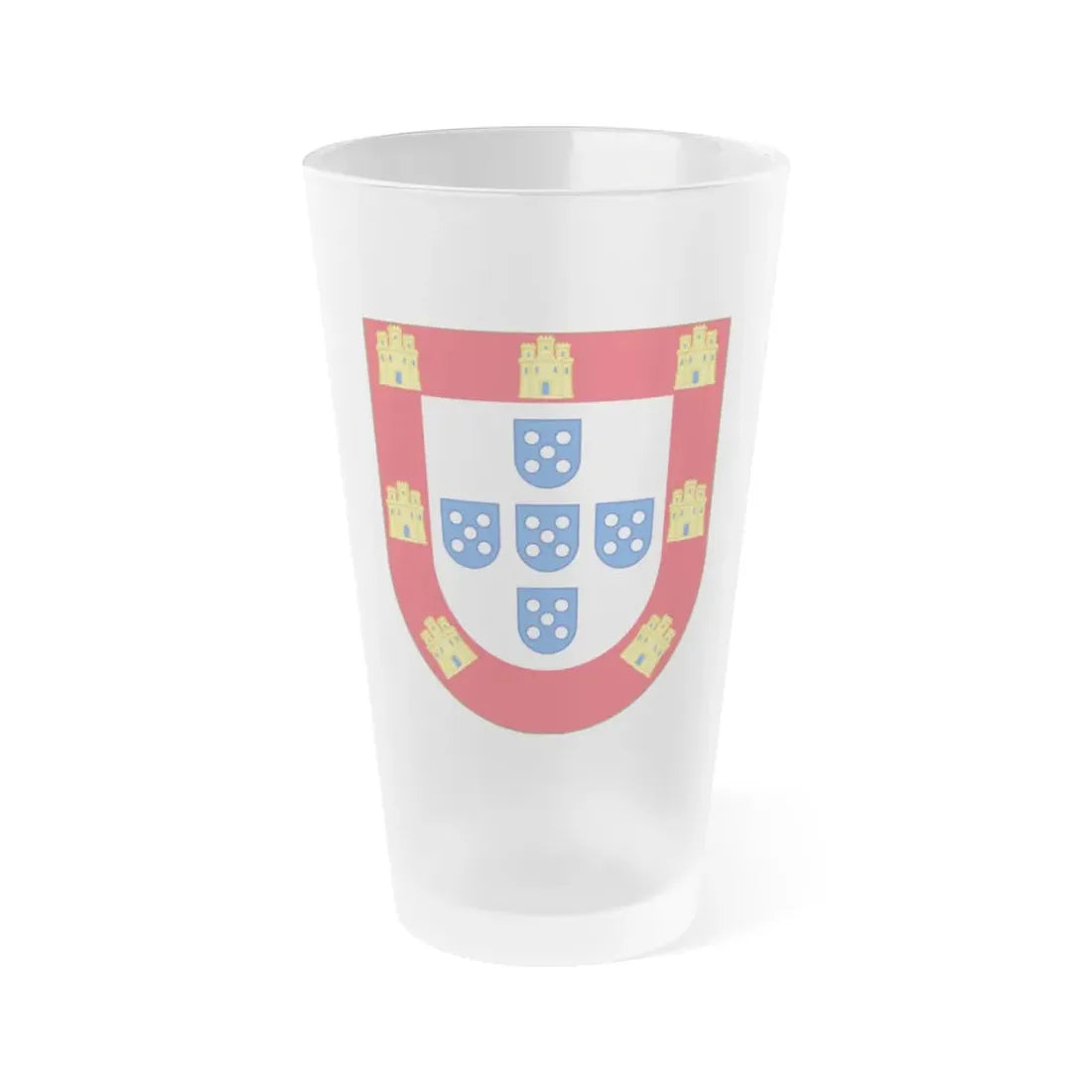 Royal Arms of Portugal - Frosted Pint Glass 16oz 16oz Frosted - Go Mug Yourself