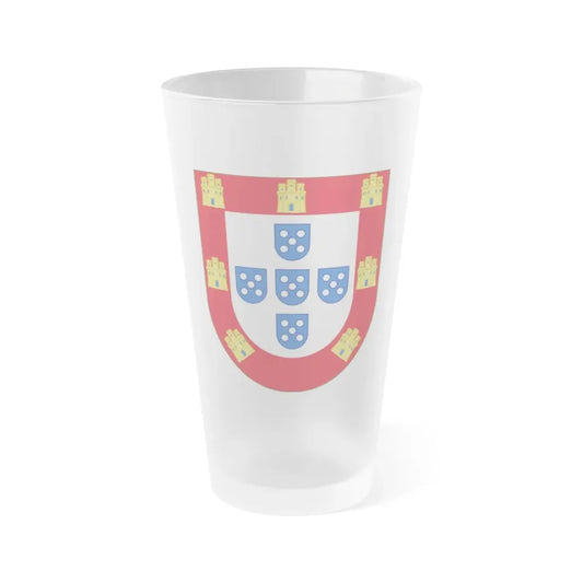 Royal Arms of Portugal - Frosted Pint Glass 16oz 16oz Frosted - Go Mug Yourself