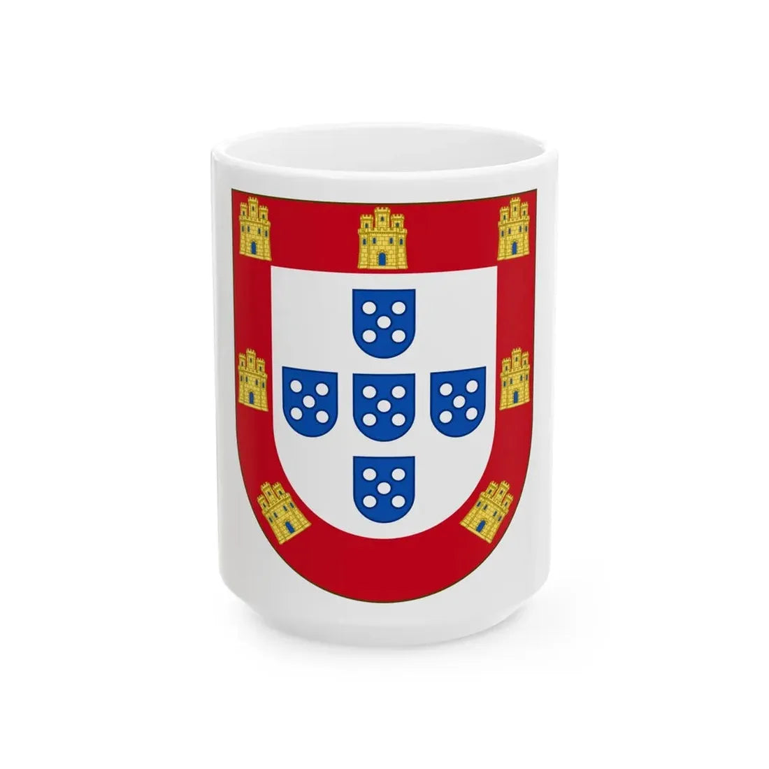 Royal Arms of Portugal - White Coffee Mug 15oz - Go Mug Yourself