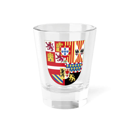 Royal Arms of Spain 1580-1668 Preference for Leon (Spain) (Coat of Arms) Shot Glass 1.5oz 1.5oz - Go Mug Yourself