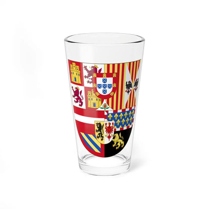 Royal Arms of Spain 1580-1668 (Spain) (Coat of Arms) Pint Glass 16oz 16oz - Go Mug Yourself