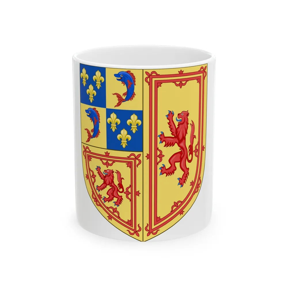 Royal Arms of the Kingdom of Scotland (1558-1559) - White Coffee Mug-11oz-Go Mug Yourself