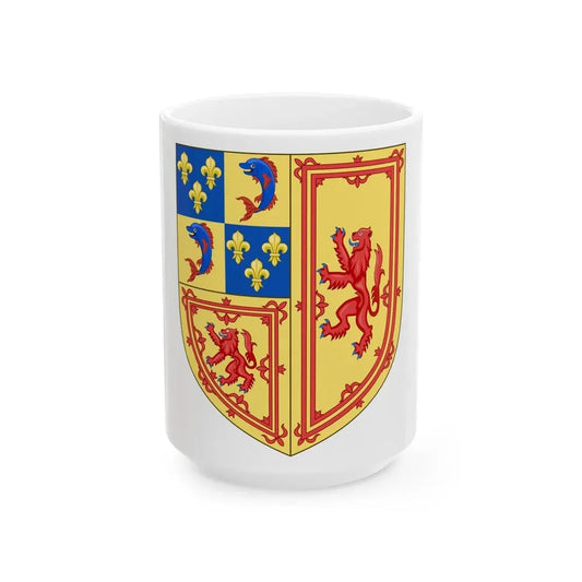 Royal Arms of the Kingdom of Scotland (1558-1559) - White Coffee Mug 15oz - Go Mug Yourself