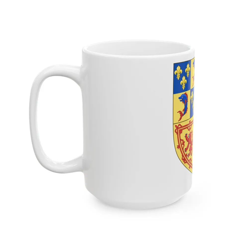 Royal Arms of the Kingdom of Scotland (1558-1559) - White Coffee Mug-Go Mug Yourself