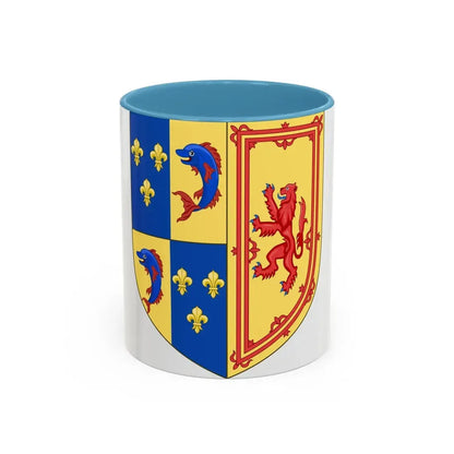 Royal Arms of the Kingdom of Scotland (1558) - Accent Coffee Mug 11oz Light Blue - Go Mug Yourself