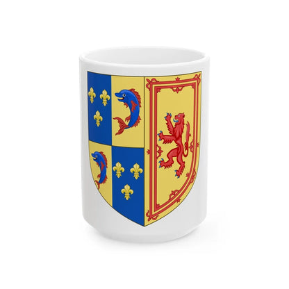 Royal Arms of the Kingdom of Scotland (1558) - White Coffee Mug-15oz-Go Mug Yourself