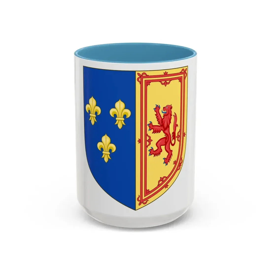 Royal Arms of the Kingdom of Scotland (1559-1560) - Accent Coffee Mug 15oz Light Blue - Go Mug Yourself