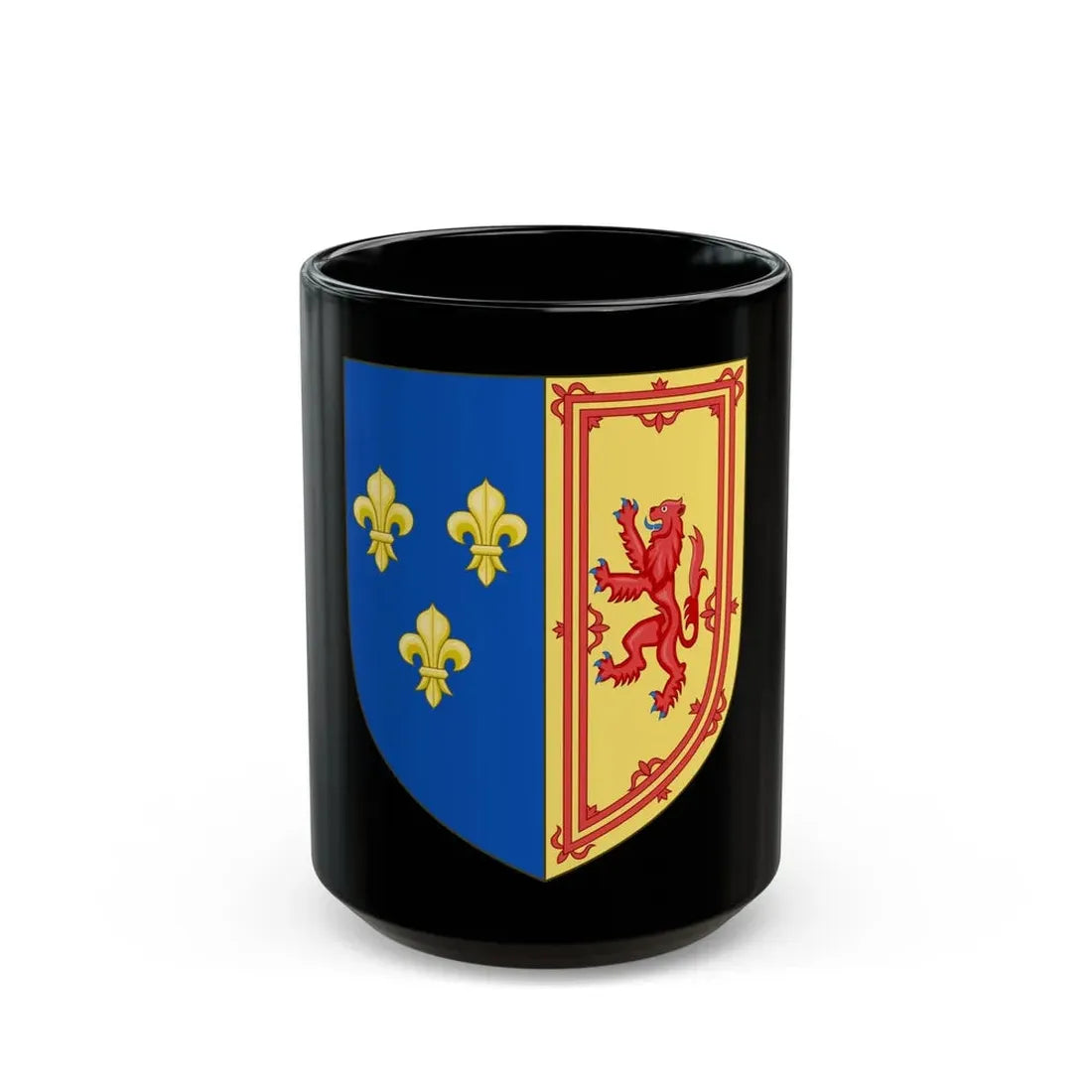 Royal Arms of the Kingdom of Scotland (1559-1560) - Black Coffee Mug 15oz - Go Mug Yourself