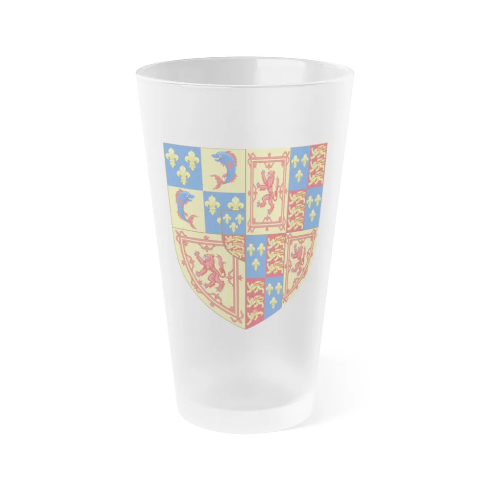 Royal Arms of the Kingdom of Scotland (1559) - Frosted Pint Glass 16oz-Go Mug Yourself