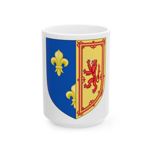 Royal Arms of the Kingdom of Scotland (1560-1565) - White Coffee Mug-15oz-Go Mug Yourself