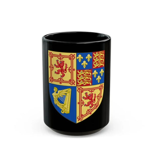 Royal Arms of the Kingdom of Scotland (1603-1707) - Black Coffee Mug 15oz - Go Mug Yourself