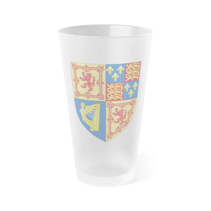 Royal Arms of the Kingdom of Scotland (1603-1707) - Frosted Pint Glass 16oz-Go Mug Yourself